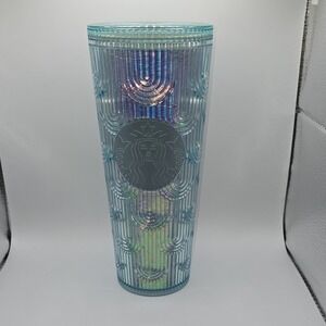 Starbucks Blue Iridescent Advertising Cup Coffee & Tea Theme